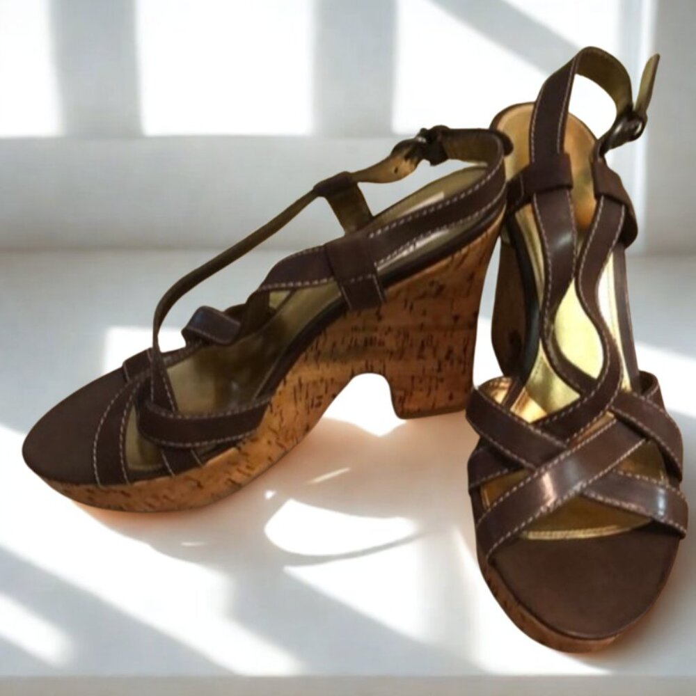 NWT Marc Fisher Wedge Sandals